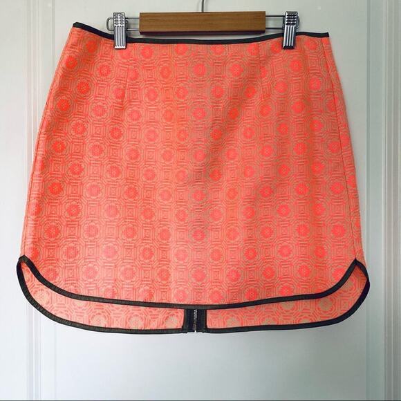 JOA Jacquard Metallic Neon Mini Skirt - Picture 1 of 5